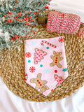 Gingerbread Frenchie Reversible Snap On Bandana