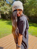 frenchie mom embroidered beanie