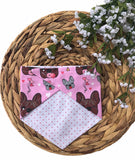 Frenchie Kisses Reversible Snap On Bandana