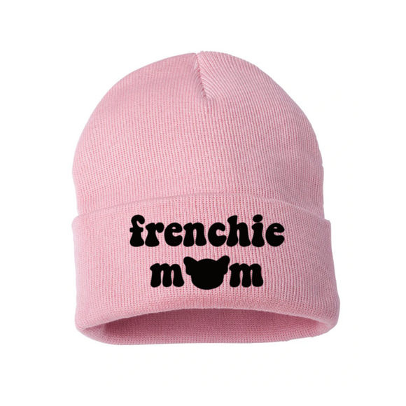 frenchie mom embroidered beanie