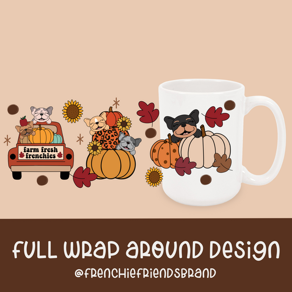 Fall Frenchie 11 oz Coffee Mugs