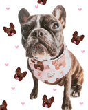 Frenchie Kisses Reversible Snap On Bandana