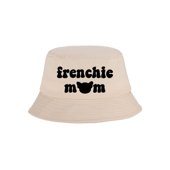 Frenchie Mom Embroidered Bucket Hat