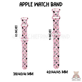 Apple Pink Leopard French Bulldog Watch Band