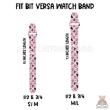 Fit Bit Versa Pink Leopard French Bulldog Watch Band