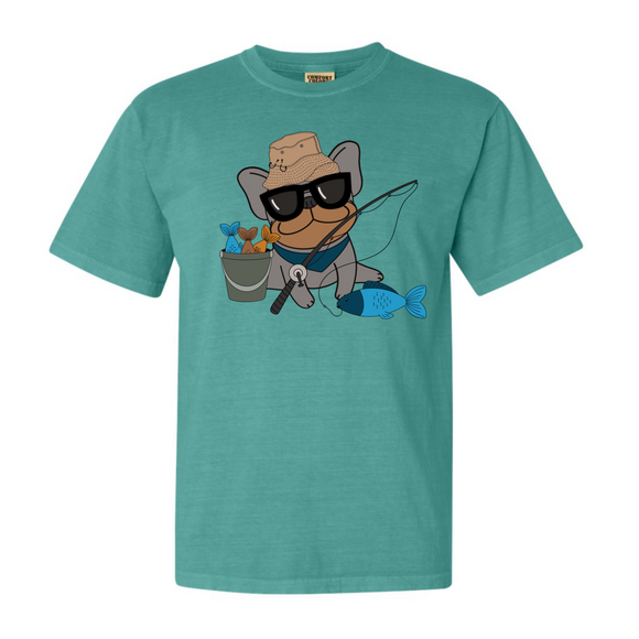 Gone Fishing Frenchie Tee