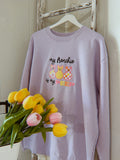 My Frenchie Is My Peep Embroidered Applique Crewneck
