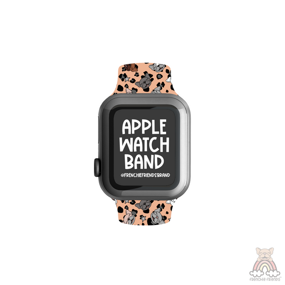 Apple Neutral Leopard French Bulldog Watch Band